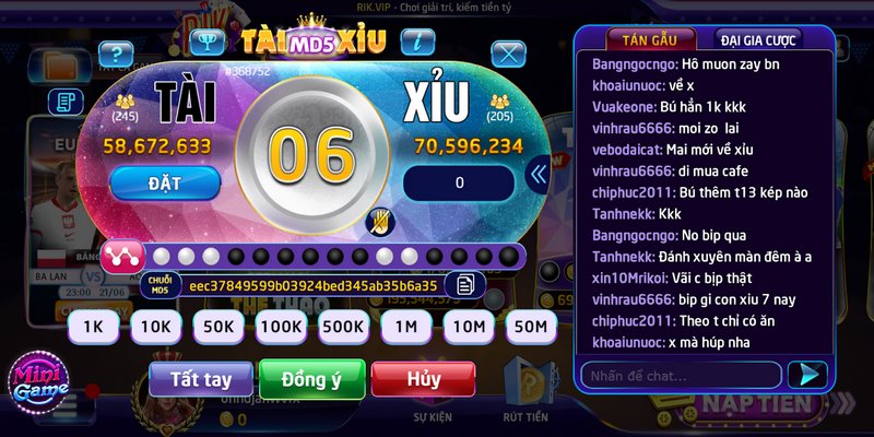 Giải Mã Sức Hút Tài Xỉu Rikvip - Bí Quyết Chinh Phục Game Đỉnh 2 Tài xỉu MD5 Rikvip: Siêu phẩm giải trí trực tuyến