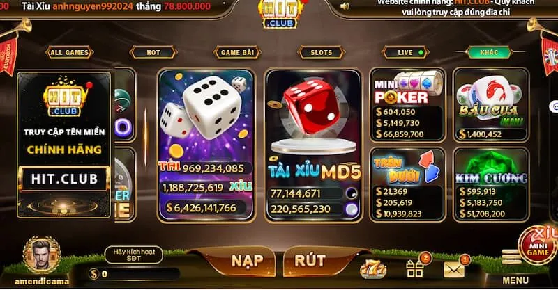 Tài xỉu online Hit Club - Thiên đường giải trí bậc nhất