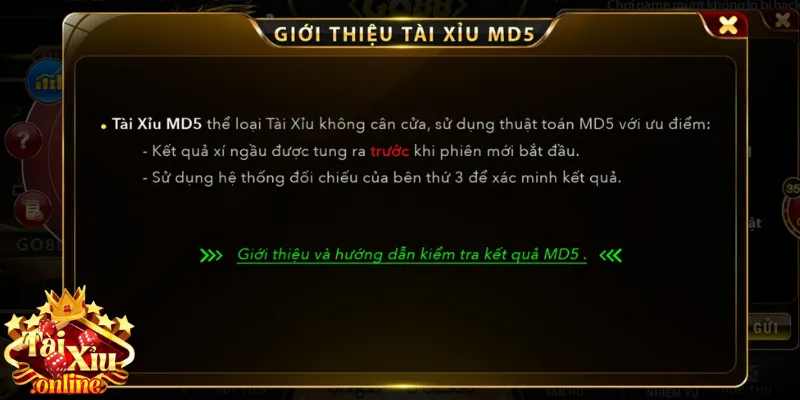Tài Xỉu MD5 - Phiên Bản Hiện Đại, Công Bằng Tuyệt Đối 1 Tài xỉu MD5 là bản cược nâng cấp