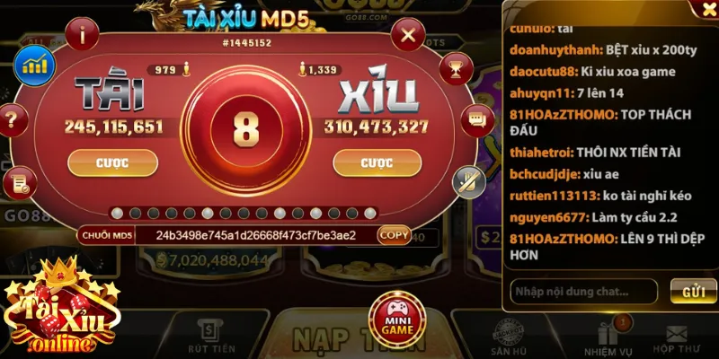 Tài Xỉu MD5 - Phiên Bản Hiện Đại, Công Bằng Tuyệt Đối 2 Ván cược diễn ra liên tục rất nhanh