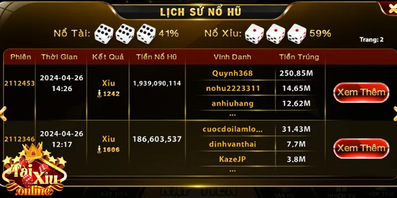 Tiền thưởng cho bet thủ được công bố sau ván